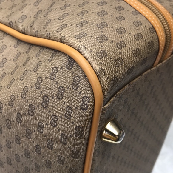 Gucci Web Monogram Vinyl Canvas Travel Bag Suitcase Sherry Line  FINAL SALE - Picture 3 of 16